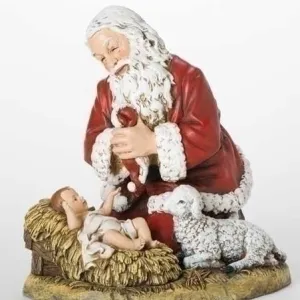 13" Kneeling Santa Figure
