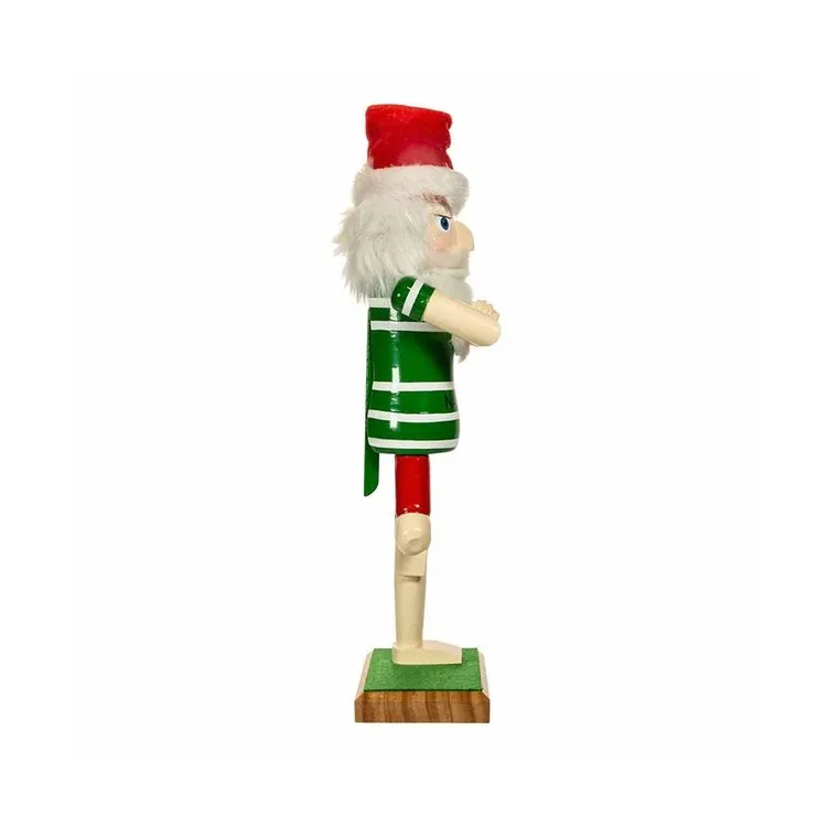 15" Wooden Yoga Santa Nutcracker