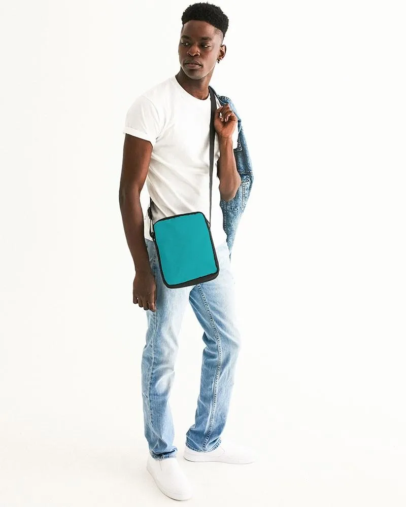 Bright Green Cyan Messenger Pouch | Bright Pure Green Cyan | C100M0Y38K0