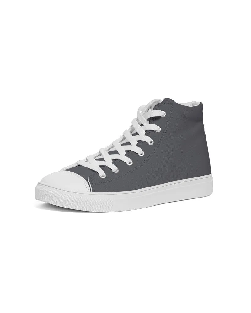 Dark Blue Gray Women's High-top Canvas Sneakers | Women's | Dark Pale Blue Gray | C10M10Y0K80