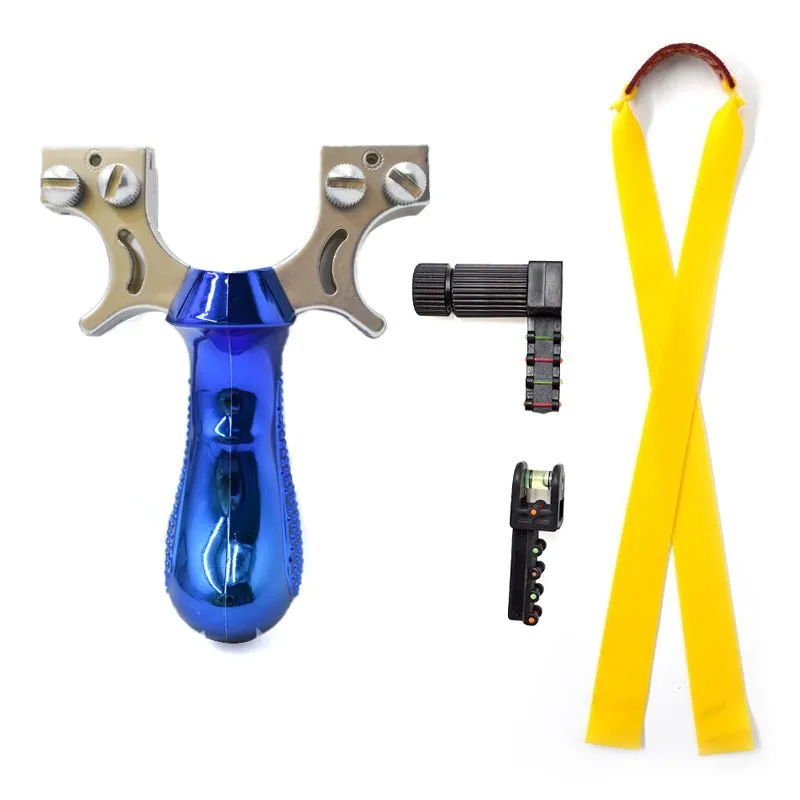 Hot sale twin wire resin 98K blue handle portable slingshot with Infrared laser light for shooting