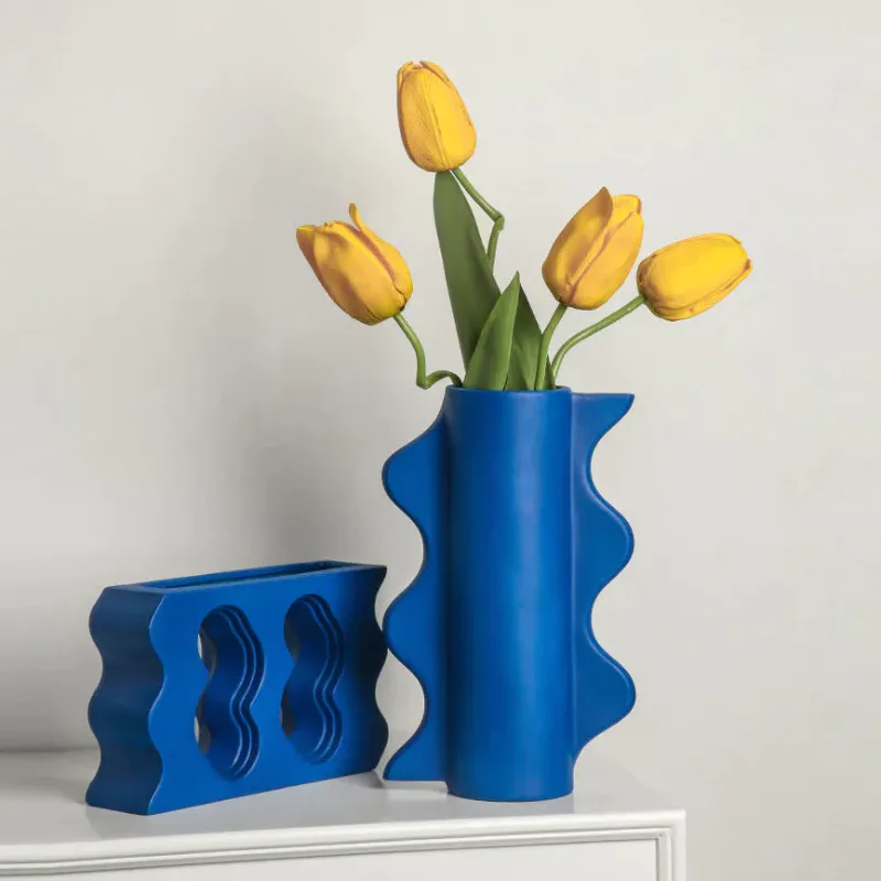Klein Blue Abstract Decorative Accent & Vase