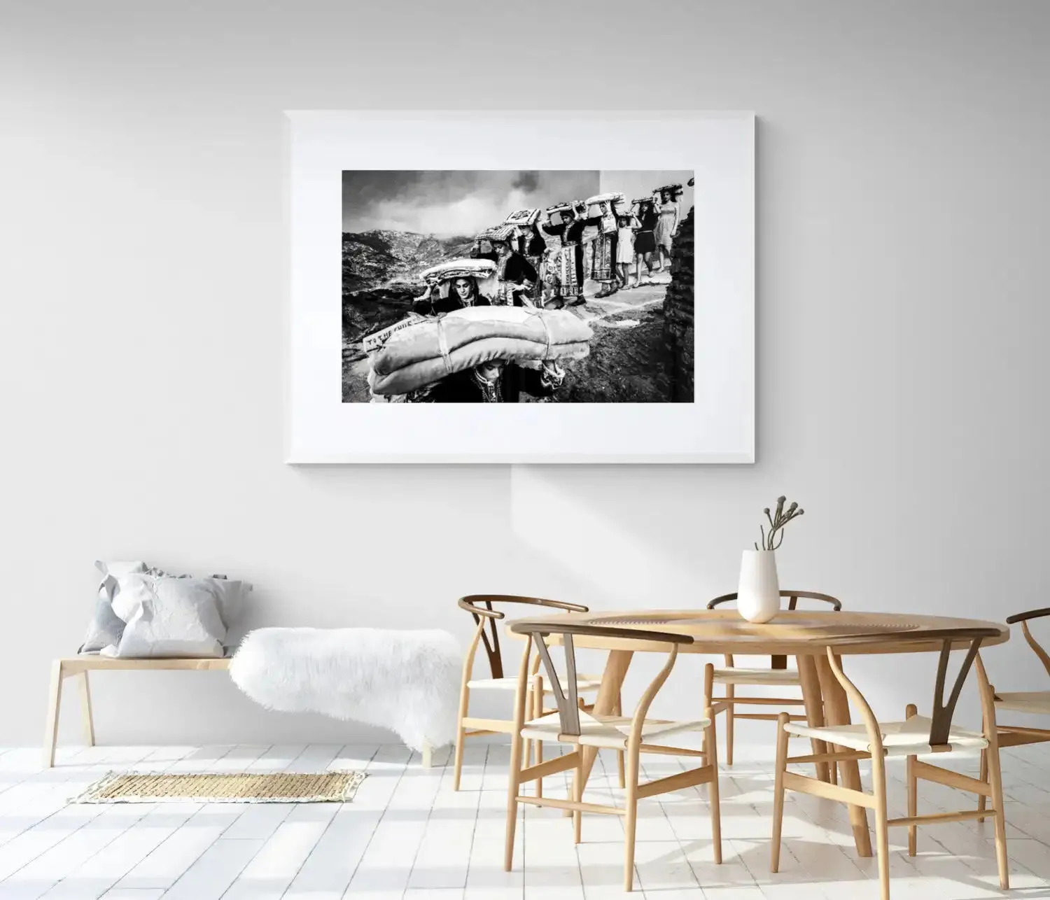 Limited Edition numbered and signed. Dowry transportation, Olympos, Karpathos, Dodecanese | Black-and-white wall art photography from Greece