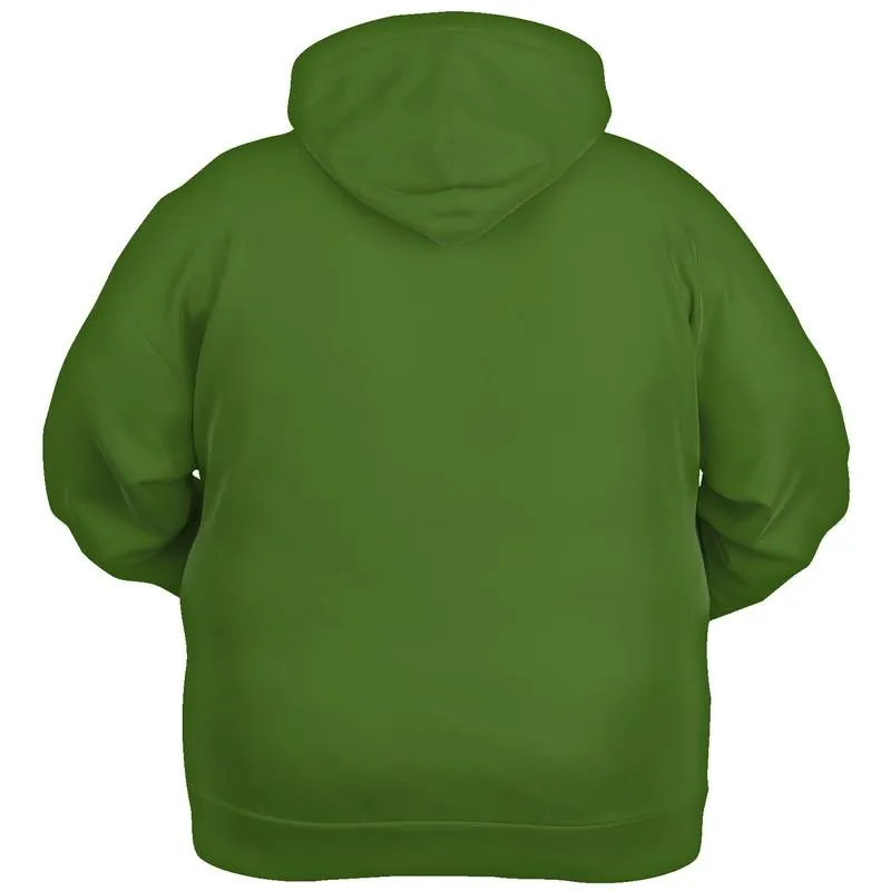 Medium Dark Warm Green Hoodie | Unisex | with PLUS sizes | Medium Dark Pure Warm Green | C50M0Y100K60