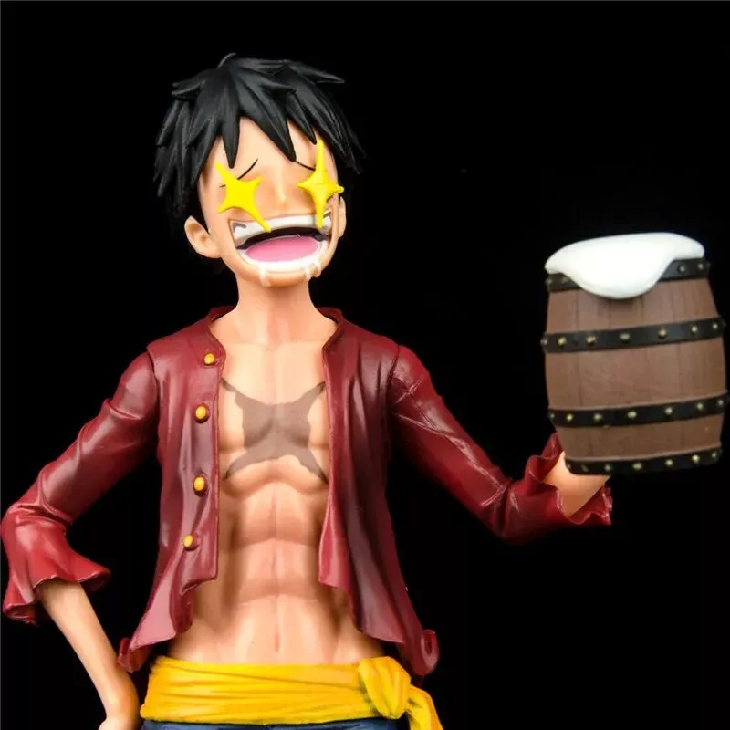 One Piece | Monkey D Luffy With 3 Different Faces Anime Action Figurine | Model B | 27 Cm |