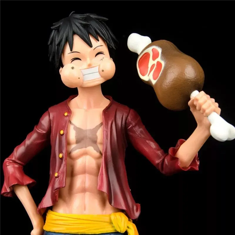 One Piece | Monkey D Luffy With 3 Different Faces Anime Action Figurine | Model B | 27 Cm |