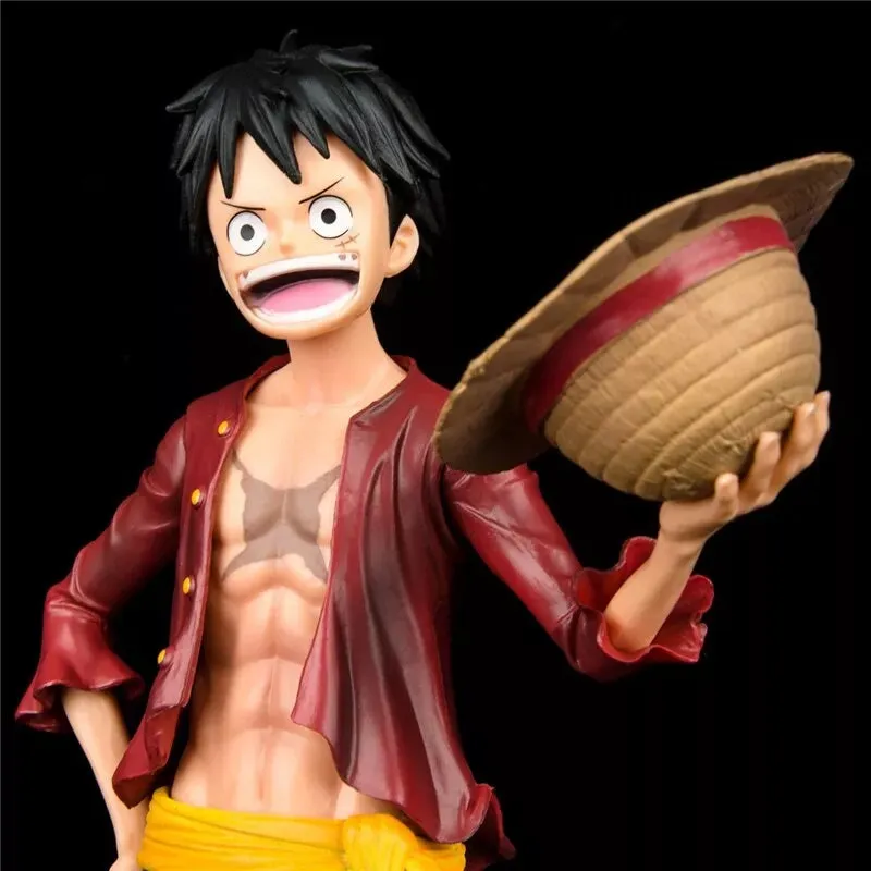 One Piece | Monkey D Luffy With 3 Different Faces Anime Action Figurine | Model B | 27 Cm |
