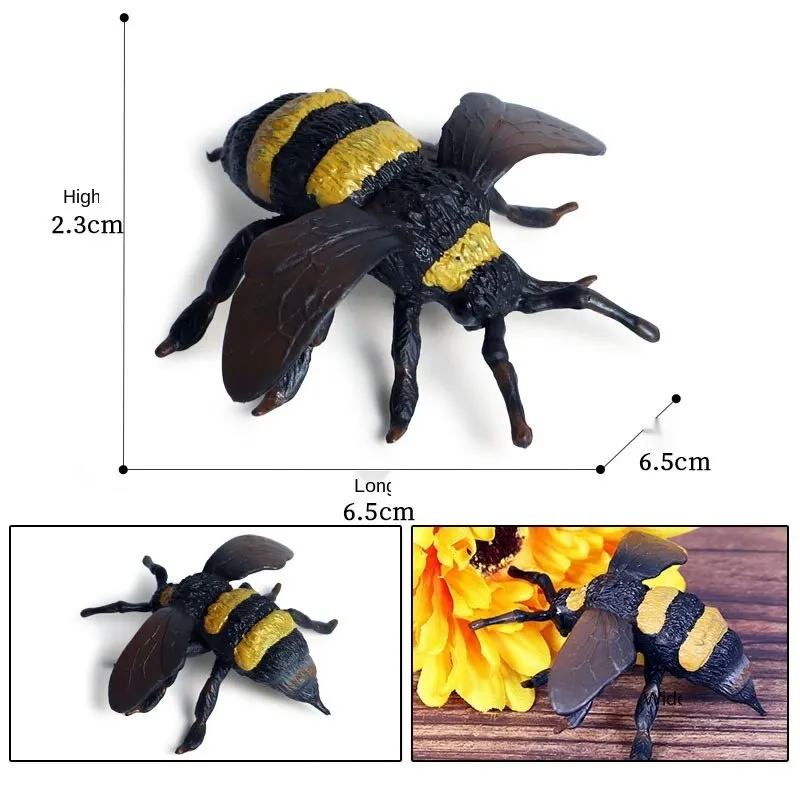 Simulation Animals Insect Bee Growth Cycle Action Figures Model Educational Cognitive Collection Cute Kids Toys Christmas Gifts