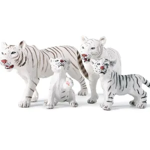 Simulation Cute White Tiger Figure Collectible Toys Animal Action Figures Kid Wild Animal Gift For Kids Collectible Toy