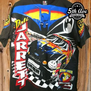 The Dark Knight on Wheels: Dale Jarrett NASCAR Batman Single Stitch t shirt