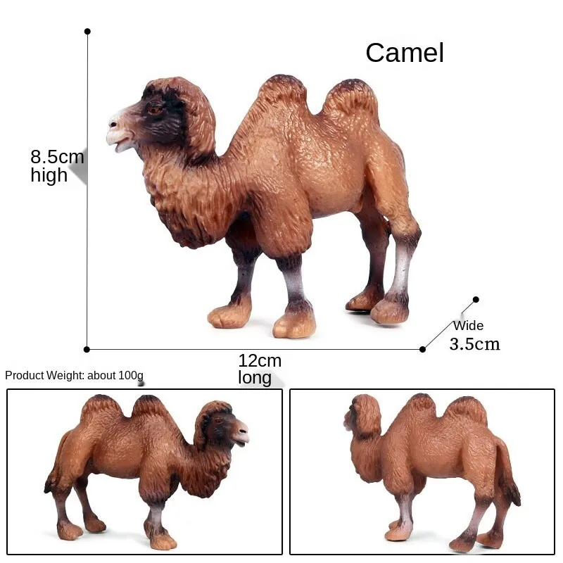 Wild Jungle Zoo Animal Models Plasticized Action Figures Tugger Panda Lion Collectible Model Doll Children's Educational Toys Gifts