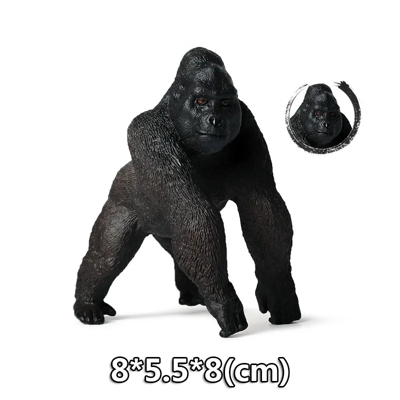 Wild Jungle Zoo Animal Models Plasticized Action Figures Tugger Panda Lion Collectible Model Doll Children's Educational Toys Gifts