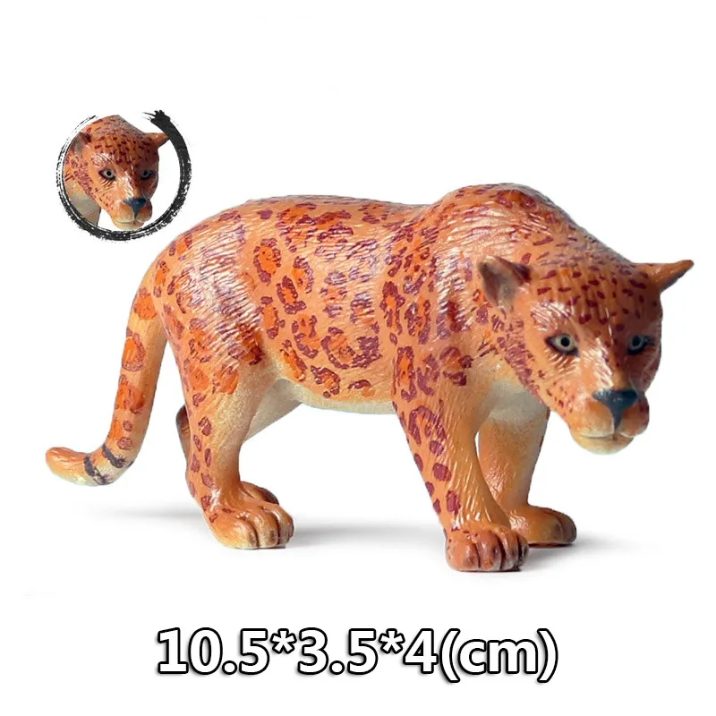 Wild Jungle Zoo Animal Models Plasticized Action Figures Tugger Panda Lion Collectible Model Doll Children's Educational Toys Gifts