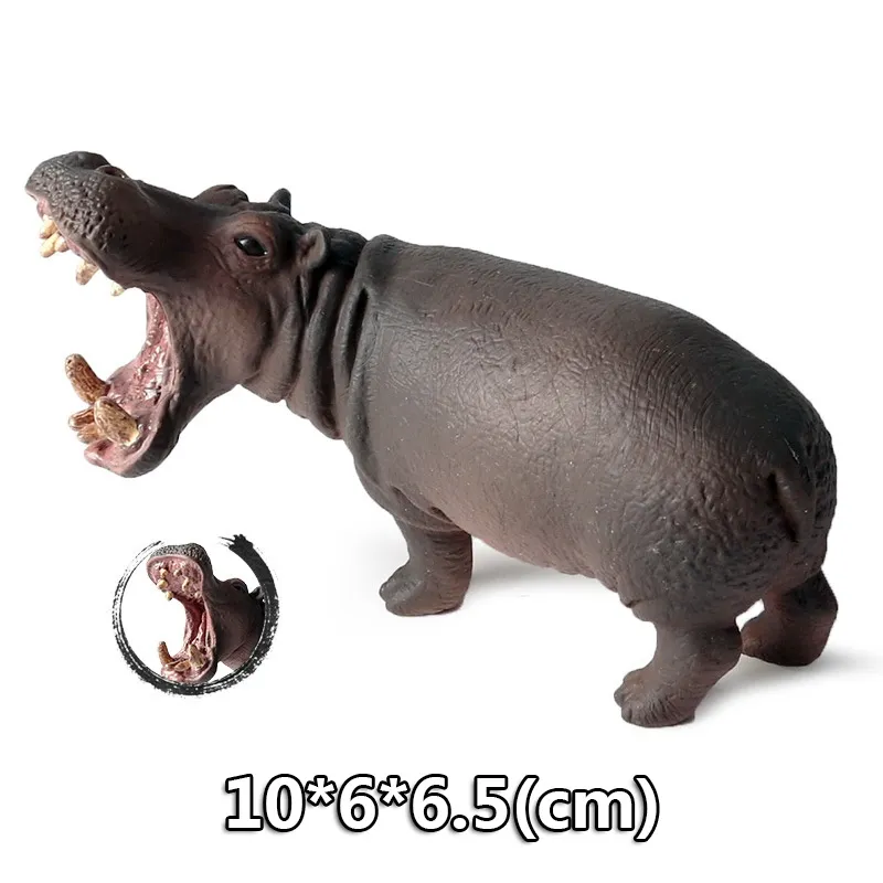 Wild Jungle Zoo Animal Models Plasticized Action Figures Tugger Panda Lion Collectible Model Doll Children's Educational Toys Gifts