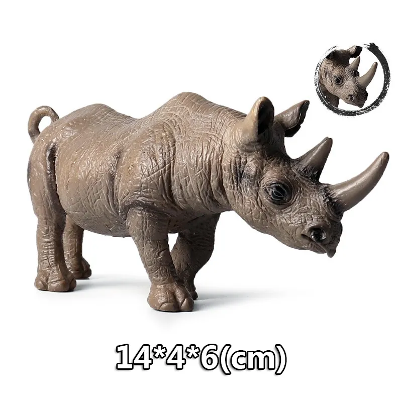 Wild Jungle Zoo Animal Models Plasticized Action Figures Tugger Panda Lion Collectible Model Doll Children's Educational Toys Gifts