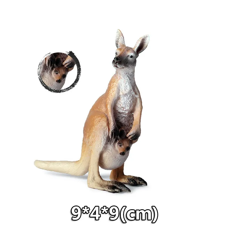 Wild Jungle Zoo Animal Models Plasticized Action Figures Tugger Panda Lion Collectible Model Doll Children's Educational Toys Gifts