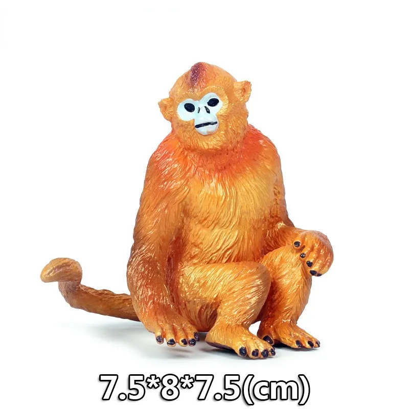 Wild Jungle Zoo Animal Models Plasticized Action Figures Tugger Panda Lion Collectible Model Doll Children's Educational Toys Gifts